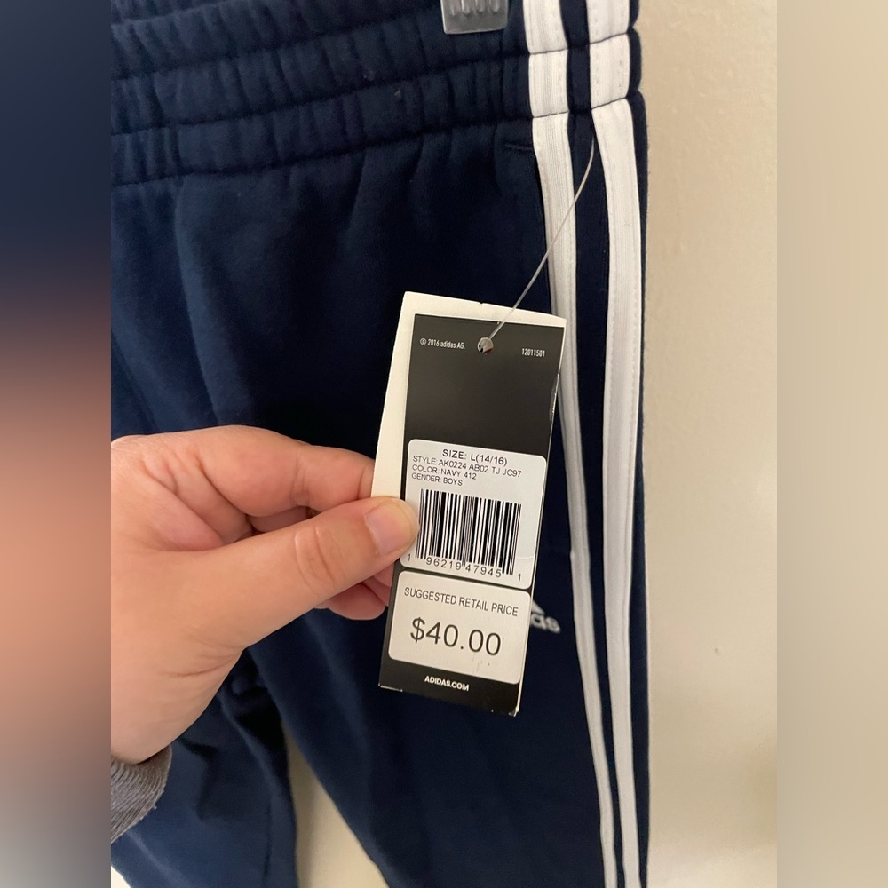 ✨NWT Boys Adidas Sweat Pants Size Large - Picture 4 of 8